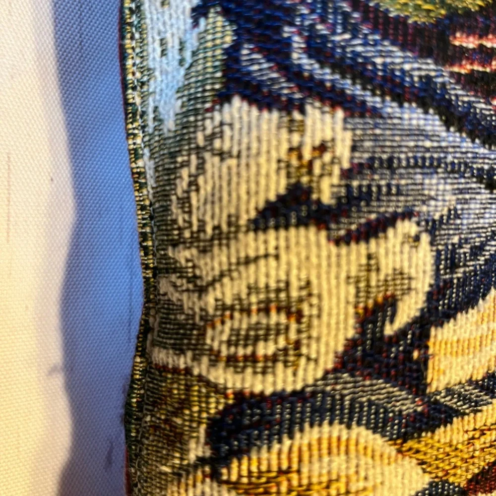 Tapestry Throw Pillows (2) Nativity Scene Mary & Baby Jesus Christmas